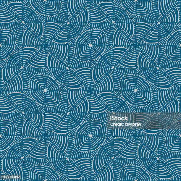 Optical Illusion Abstract Hypnotic Seamless Pattern Stock Illustration - Download Image Now