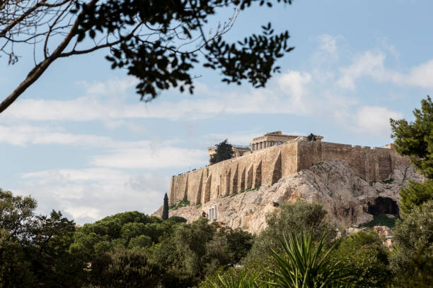 vista na acrópole - património mundial da unesco - fotografias e filmes do acervo