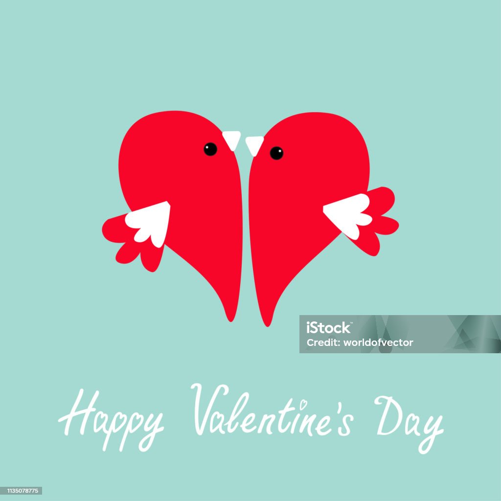 Hai Con Chim Đỏ Bay Trong Hình Dạng Của Một Nửa Trái Tim Nhân Vật ...