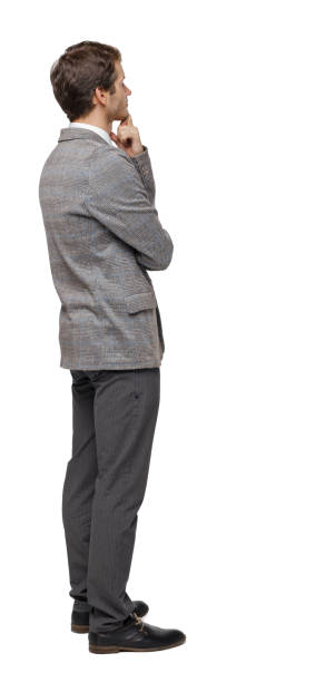 istock Back view of Business man looks. 1135080503