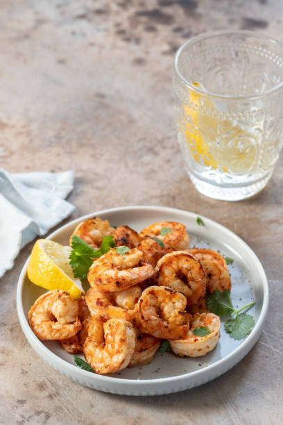 istock Spicy garlic chili Prawns Shrimps 1135084909