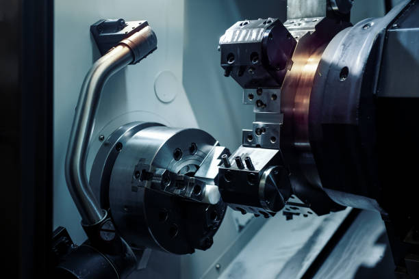 istock CNC machine tool in metal factory. 1135087875