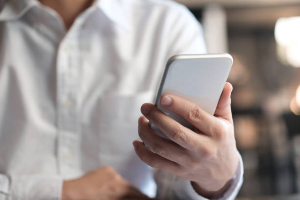 istock Business man hand hold smart phone. technology concept 1135087918