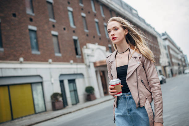istock Stunning blonde lady downtown 1135088851