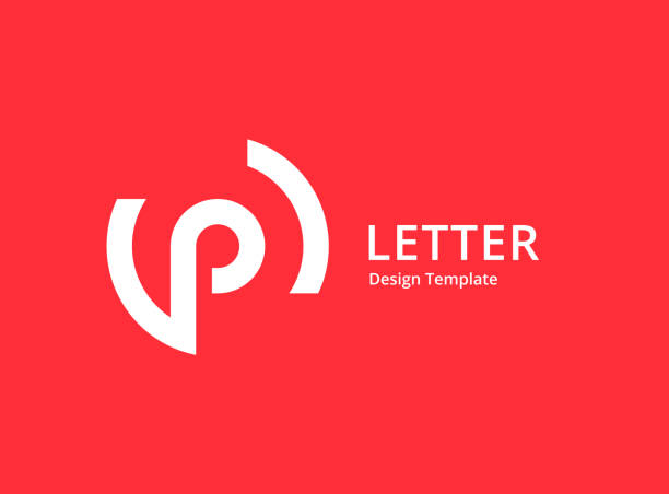 illustrations, cliparts, dessins animés et icônes de graphisme de logo de lettre p - letter p