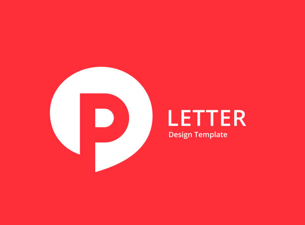 Letter P with speech bubble logo icon design Letter P with speech bubble logo icon design letter p stock illustrations