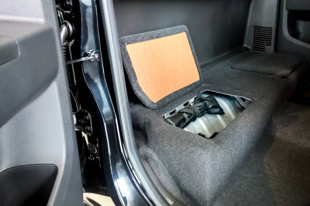 istock Tool box inside the space cab of pickup car 1135091210