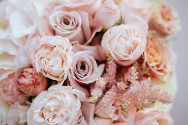 istock Wedding flowers, bridal bouquet closeup. 1135092462