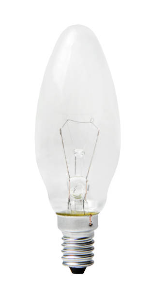 istock Incandescent lamp on a white isolated background. Side view. 1135093236