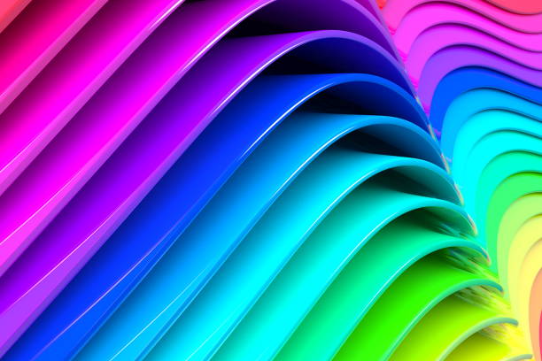 istock abstract curve colorful background 3D art 1135098479