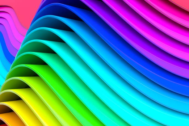 istock abstract curve colorful background 3D art 1135098512