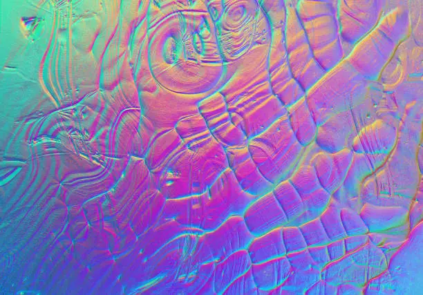 Holographic Foil Background Abstract Multi Colored Gradient Wave Pattern Rainbow Pastel Neon Skin Texture Hologram Wallpaper Glittering Colors Computer Graphic Fractal Fine Art