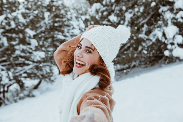 Winter Selfie stock photo