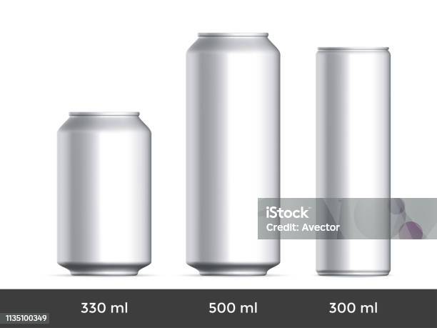 3d Can Mockup Vector Aluminium Beer Or Soda Can Blank Template Stock Illustration - Download Image Now