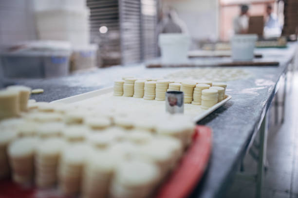 istock Cookies ready to be baked on table in bakery 1135102319