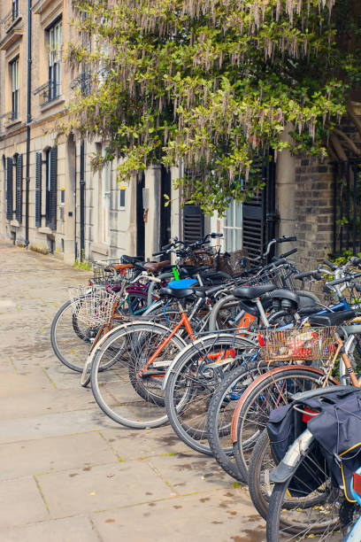 istock Parked bicycles in Cambridge street 1135104896