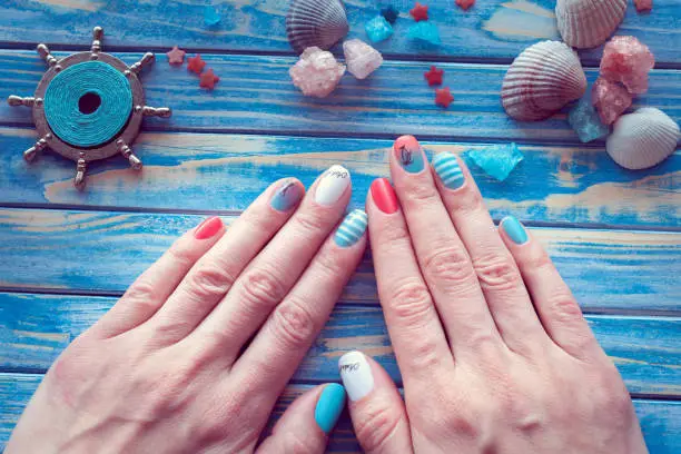 Photo of art sea manicure