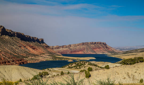 istock Badlands lake and meadow 1135106804