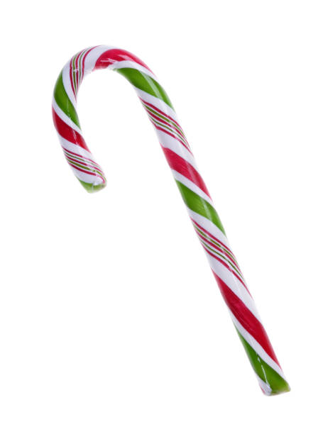 istock traditional christmas candy cane, isolated on white 1135107727