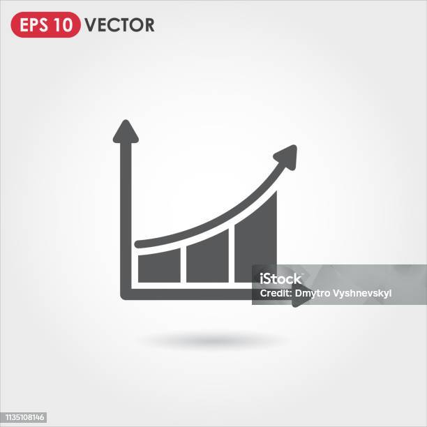 Graph Vector Icon Stock Illustration - Download Image Now - Chart, Diagram, Forecasting