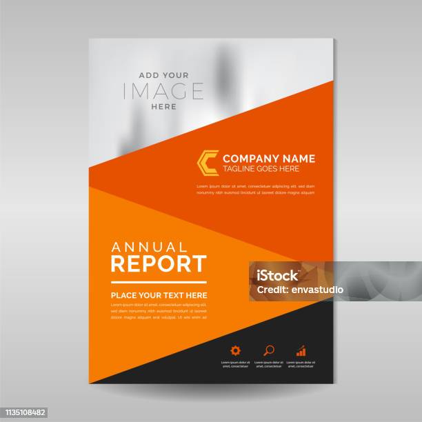 Annual Report Template Stock Illustration - Download Image Now - Abstract, Advertisement, Banner - Sign