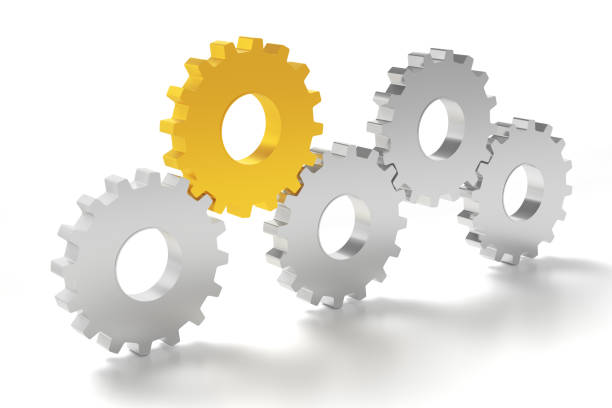 istock Leadership Concept with Metal Gears 1135111208