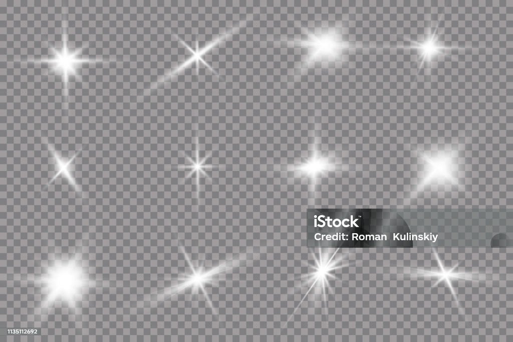 White glowing light explodes on a transparent background. with ray. Transparent shining sun, bright flash. The center of a bright flash. White glowing light explodes on a transparent background. with ray. Transparent shining sun, bright flash. The center of a bright flash Glittering stock vector