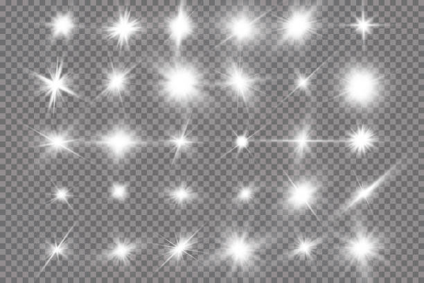 White glowing light explodes on a transparent background. with ray. Transparent shining sun, bright flash. The center of a bright flash. White glowing light explodes on a transparent background. with ray. Transparent shining sun, bright flash. The center of a bright flash not cookie cutter stock illustrations