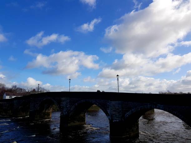 istock Old Penwortham bridge with the River Ribble running underneath it 1135114584