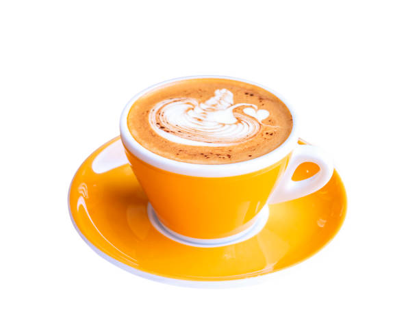 istock Orange cup of coffee cup on isolated background 2 1135116131