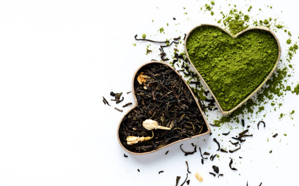 Matcha and green tea with jasmine