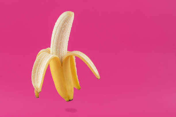 Banana Peeled Fruit stock photo