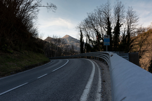 road bend at tuscany mountains for Abetone