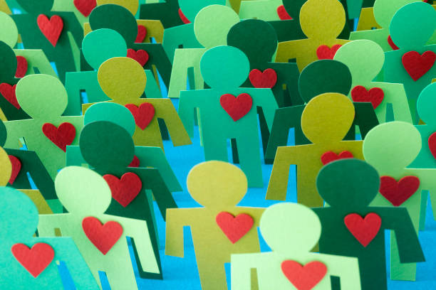 istock Green boys with hearts 1135128933