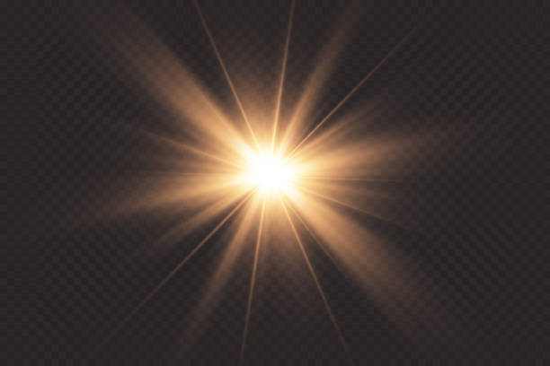 白の光る光が透明な背景に爆発します。レイと透明な輝く太陽、明るいフラッシュ。明るいフラッシュの中心。 - backgrounds sunbeam horizontal spring点のイラスト素材／クリップアート素材／マンガ素材／アイコン素材