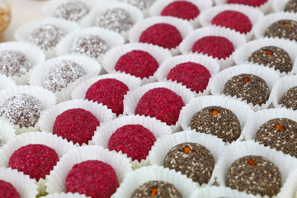 istock Assorted sweet candy cookies in retail display 1135131768