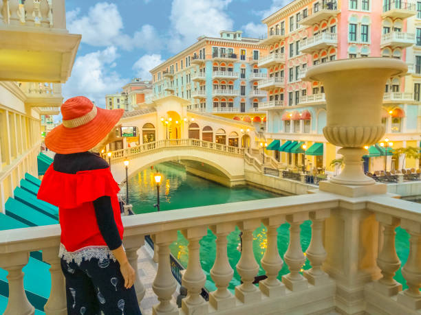 istock Woman in Venice Doha sunset 1135136626