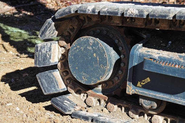 istock crawler track of a hydraulic excavator 1135137543