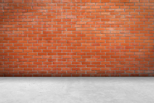 istock Brick wall room and floor background and texture with copy space. 1135139796