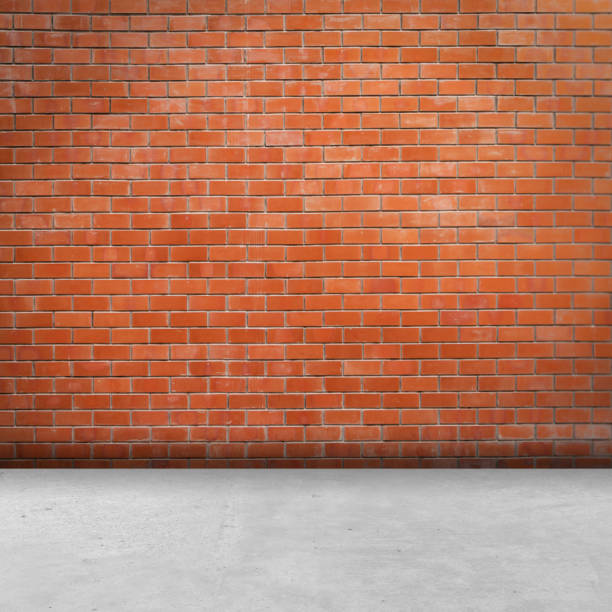 istock Brick wall room and floor background and texture with copy space. 1135139906