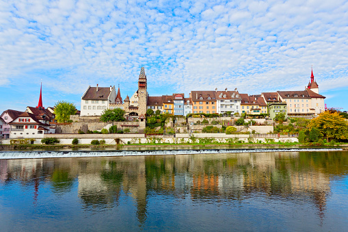 View of the old town of Bremgarten, Switzerland