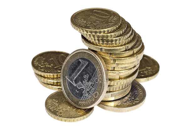 istock Heap of Euro cent coins isolated on white background 1135140057
