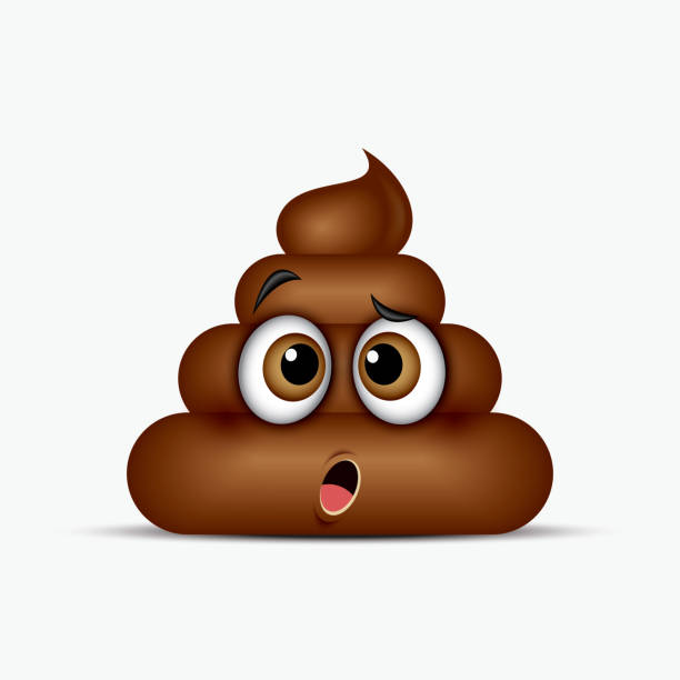 verwechslung poo emoticon, emoji-poop-gesicht-vektorillustration - shit faced stock-grafiken, -clipart, -cartoons und -symbole