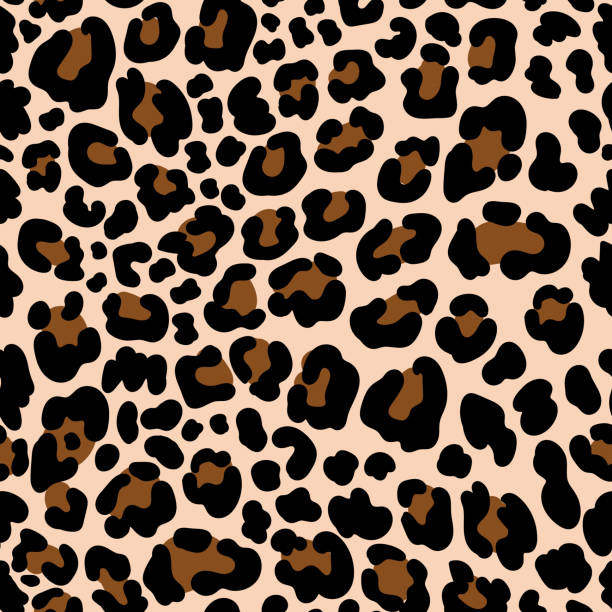Animal Pattern Leopard Seamless Background With Spots Stock Illustration -  Download Image Now - iStock