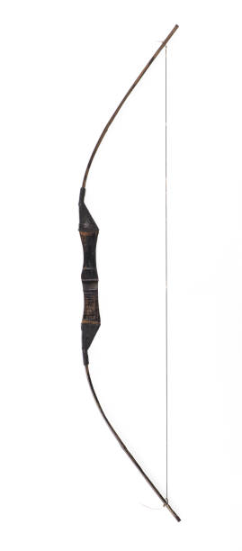 istock ancient wooden bow on a white background 1135143999