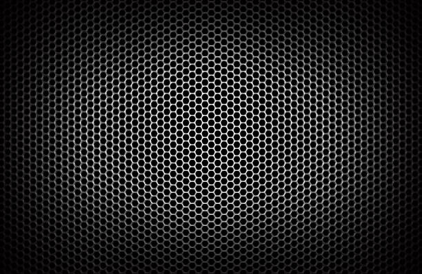 istock Metal honeycomb grill with sides shadowed 113514549