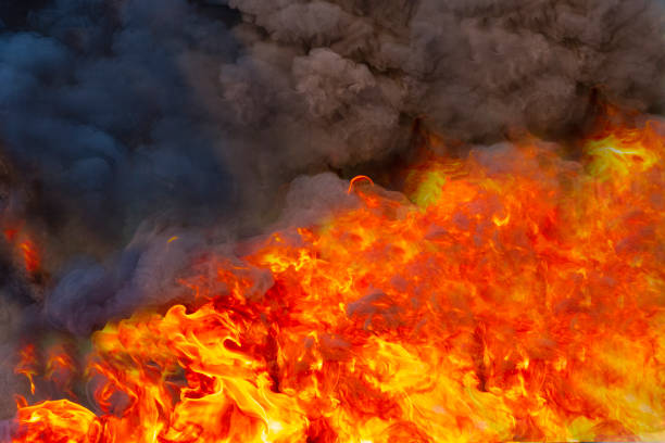 istock Fire flames burning red hot sparks 1135145766