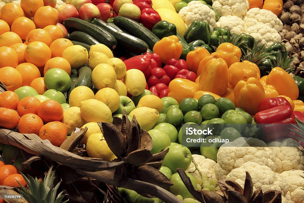 Frutas y verduras - Foto de stock de Agricultura libre de derechos