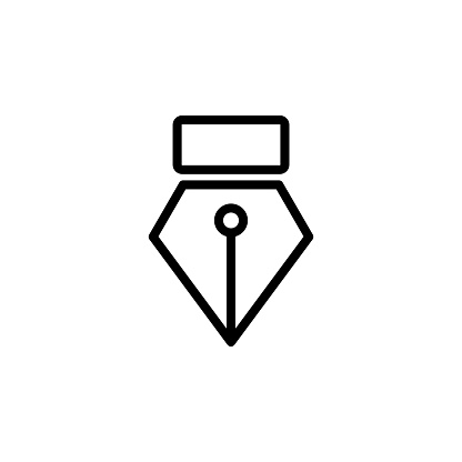 pen tool icon. Can be used for web, logo, mobile app, UI, UX  on white background