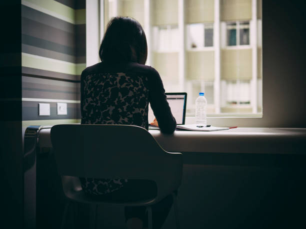 istock Japanese Woman Working By a Window 1135149276